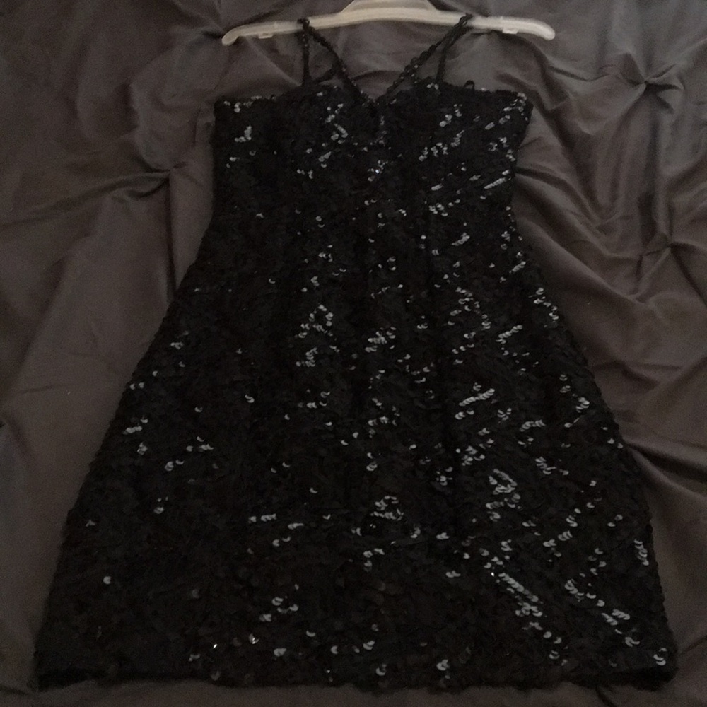 Black sequins dress